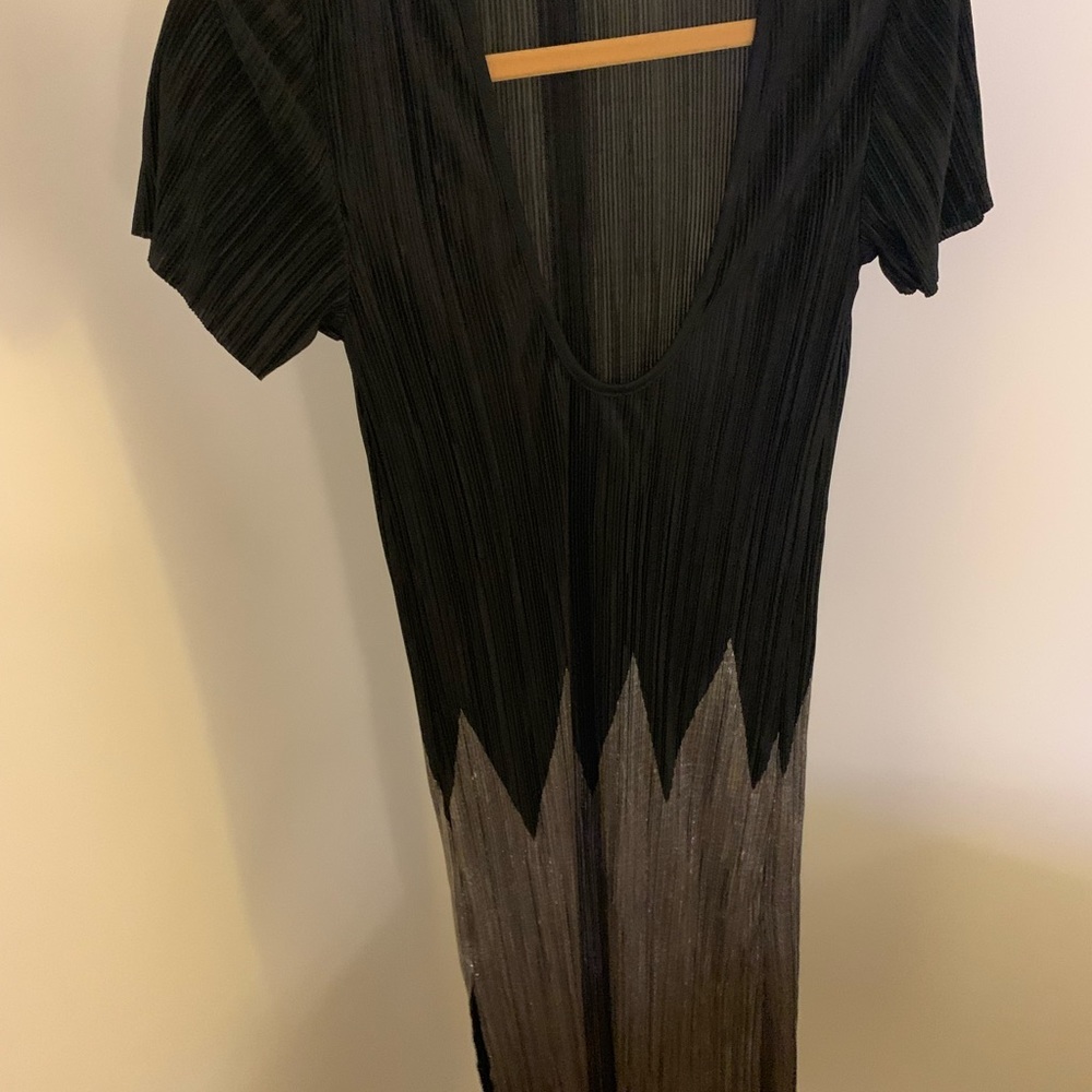 Navy blue, silver dress